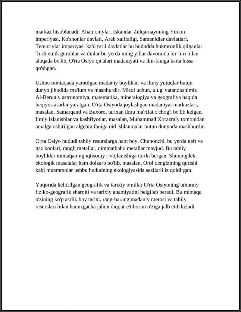 ÔRTA OSIYO TARIXIY GEOGRIFAYASI 4
