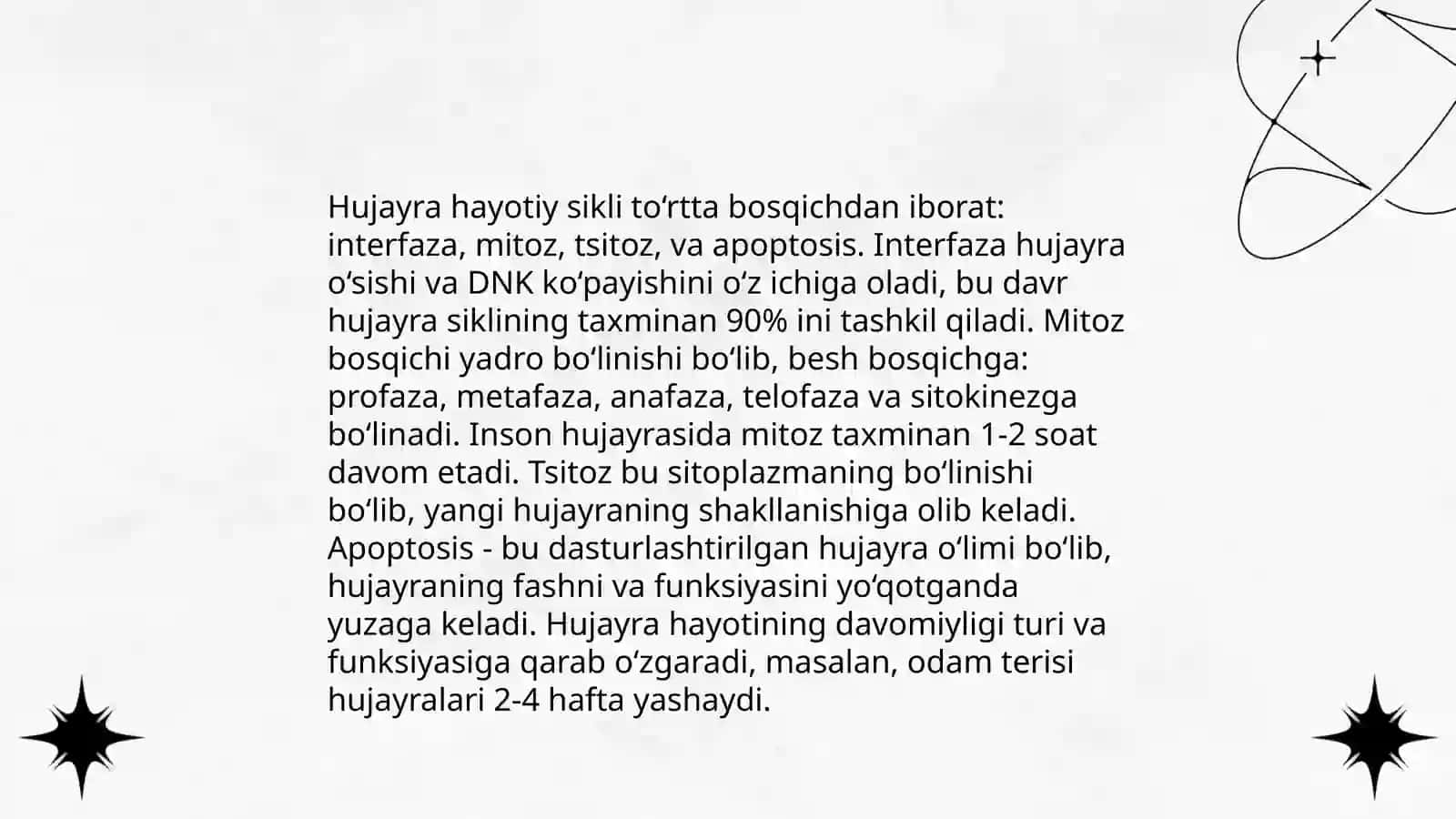 Hujayraning mitotik va hayotiy sikli 4