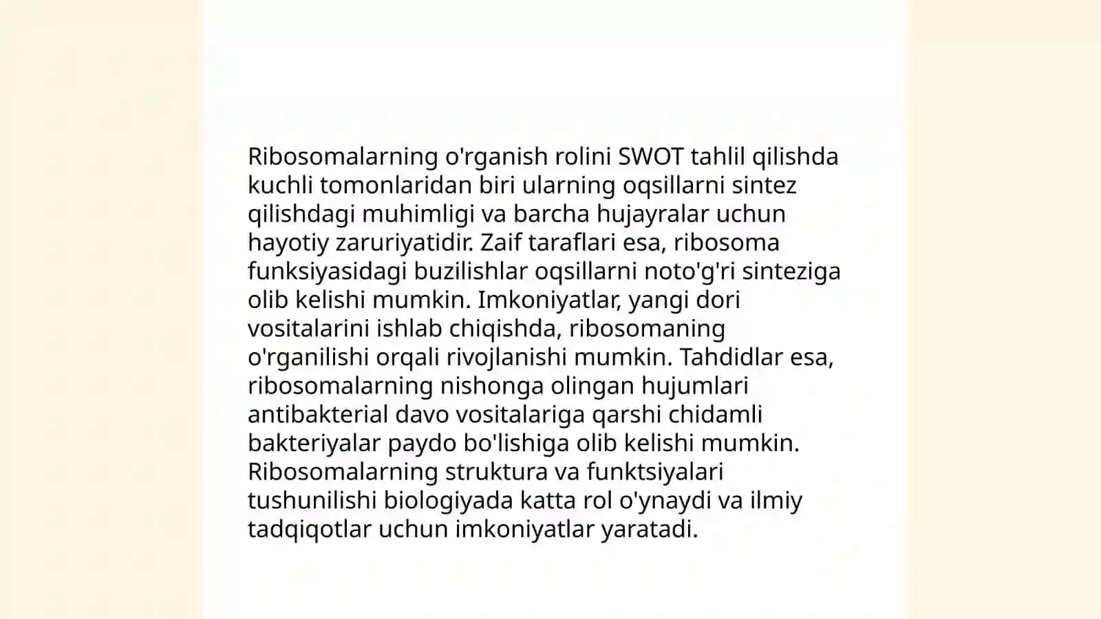 Oqsil biosintez jarayoni 4