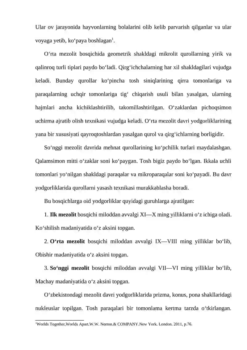Mezolit davri va uning o‘rganilishi 4