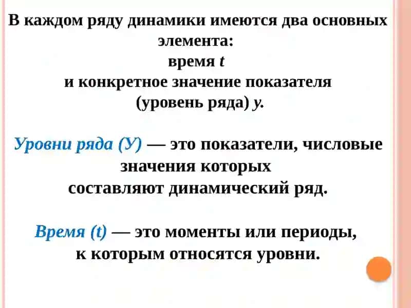 Виды и методы анализа рядов динамики 4