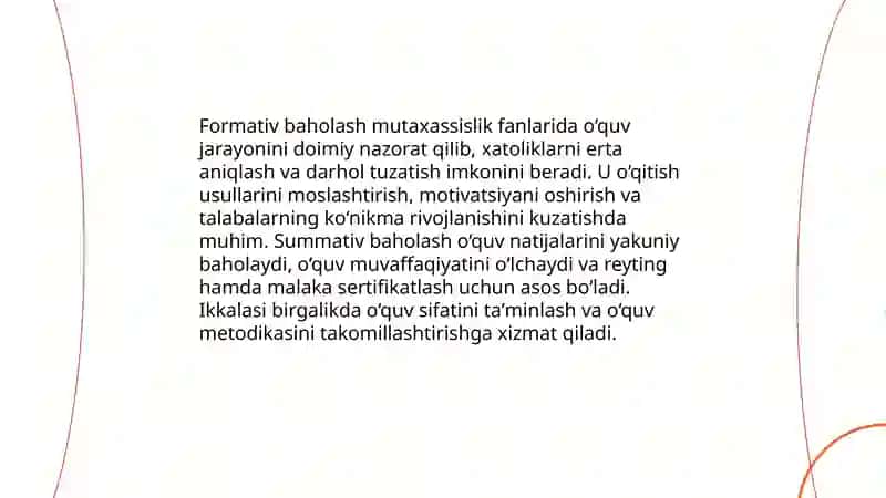 Mutaxassislik fanlarini oʻqitishda baholash va reyting ahamiyati 4