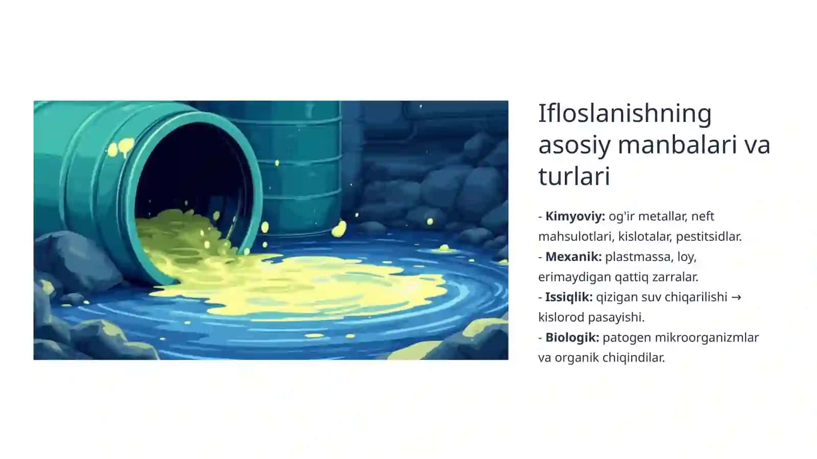 Sanoat rayonlaridagidrosferaningifloslanishi:muammolarvayechimlar 4