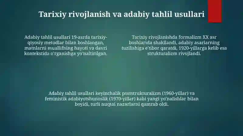 Roman janri va badiiy tahlil 4