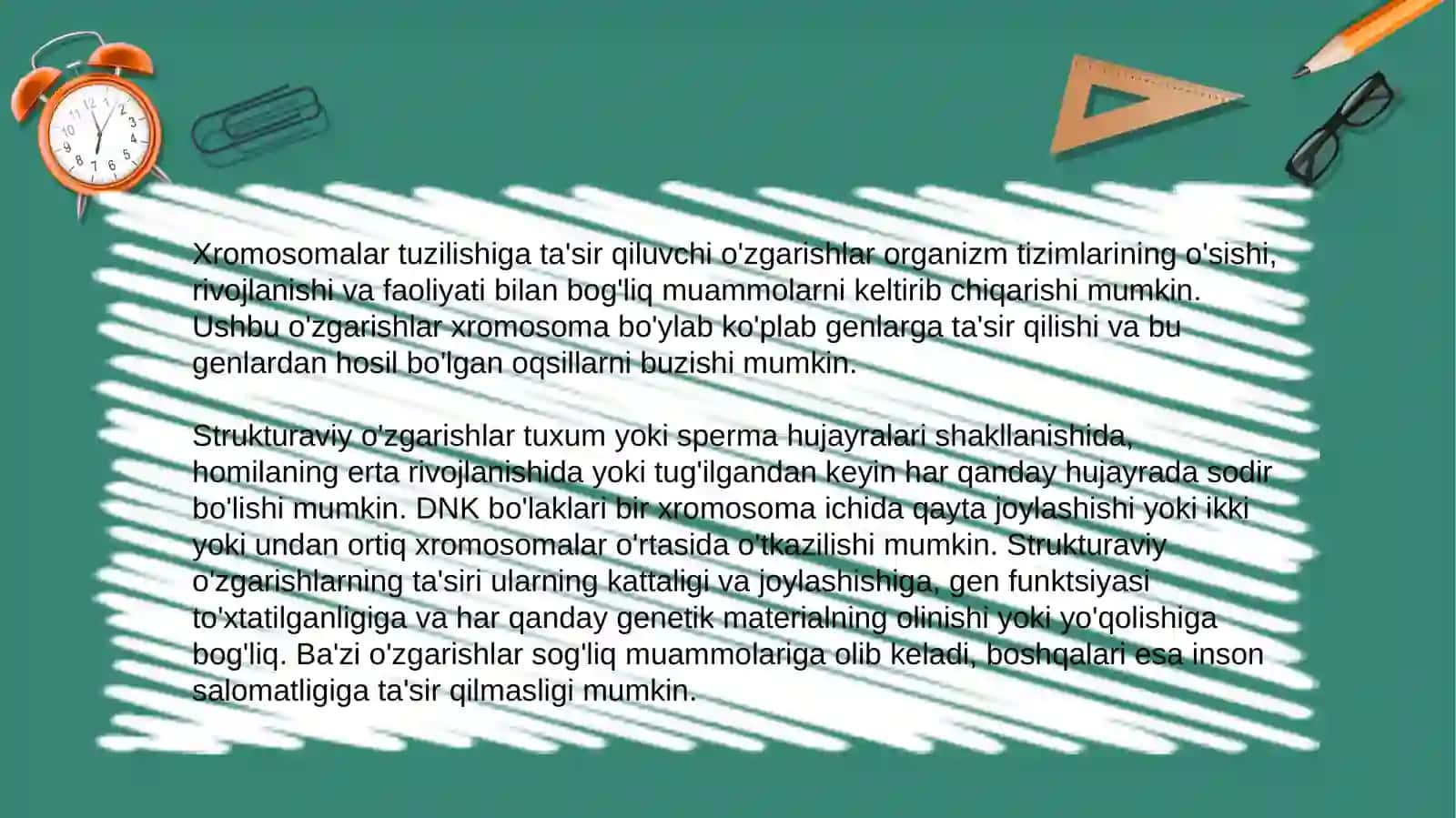 Xromosoma o’zgarishlar 4