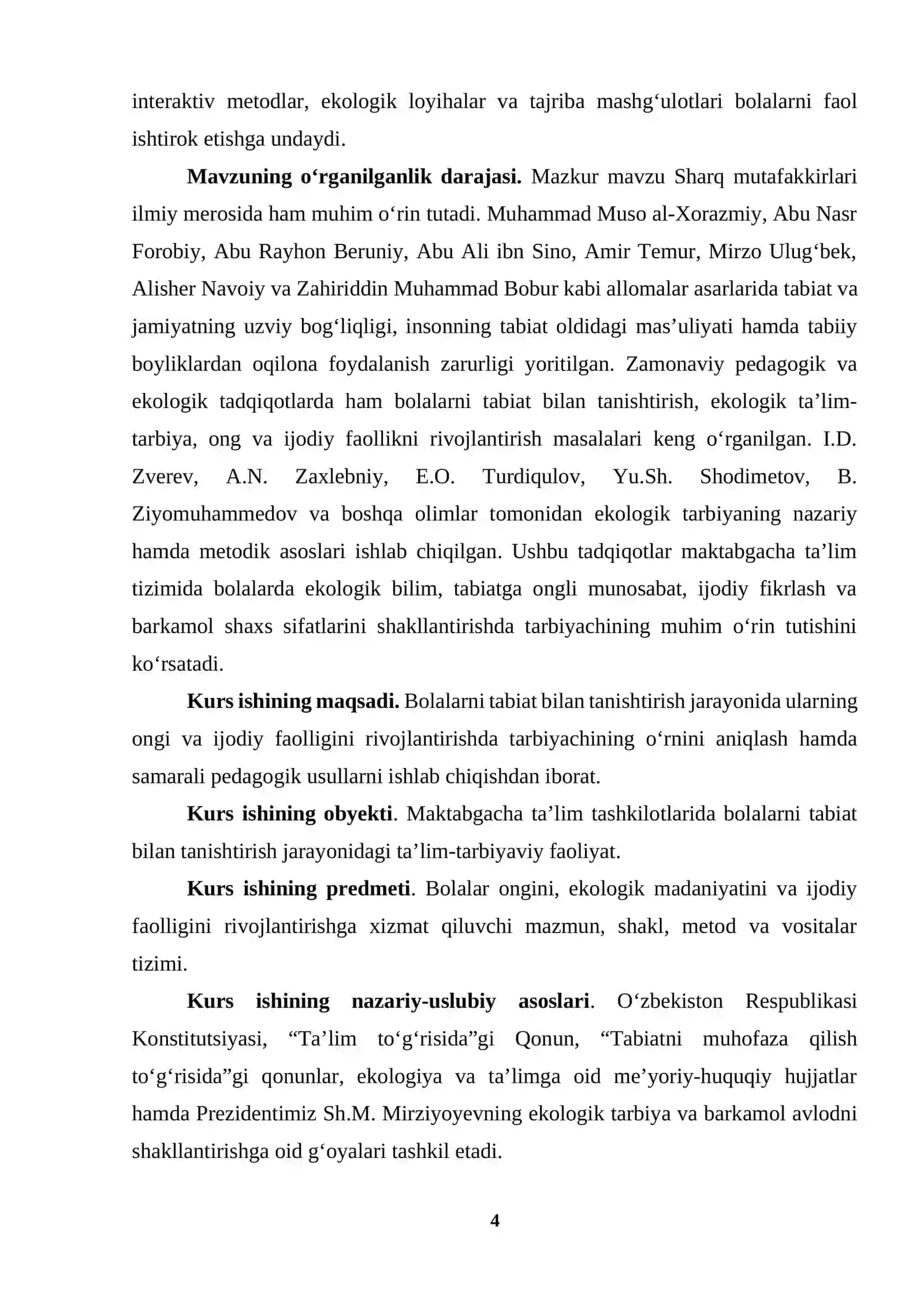 BOLALARNI TABIAT BILAN TANISHTIRISH 4
