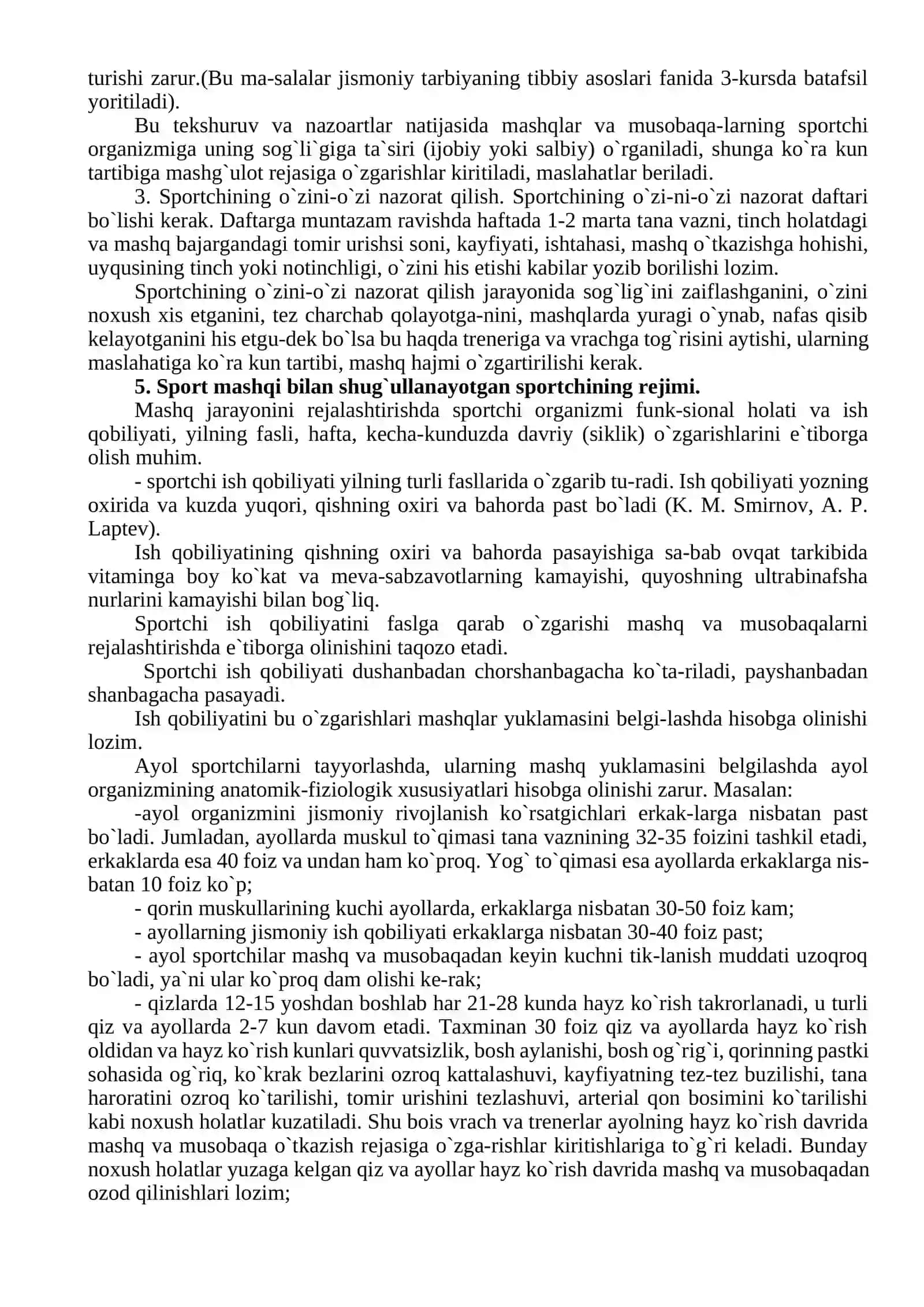 Sport mashqi va musobaqa gigiyenasi 4