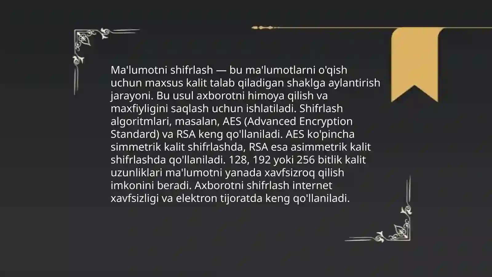 Kriptografiya asoslari 4