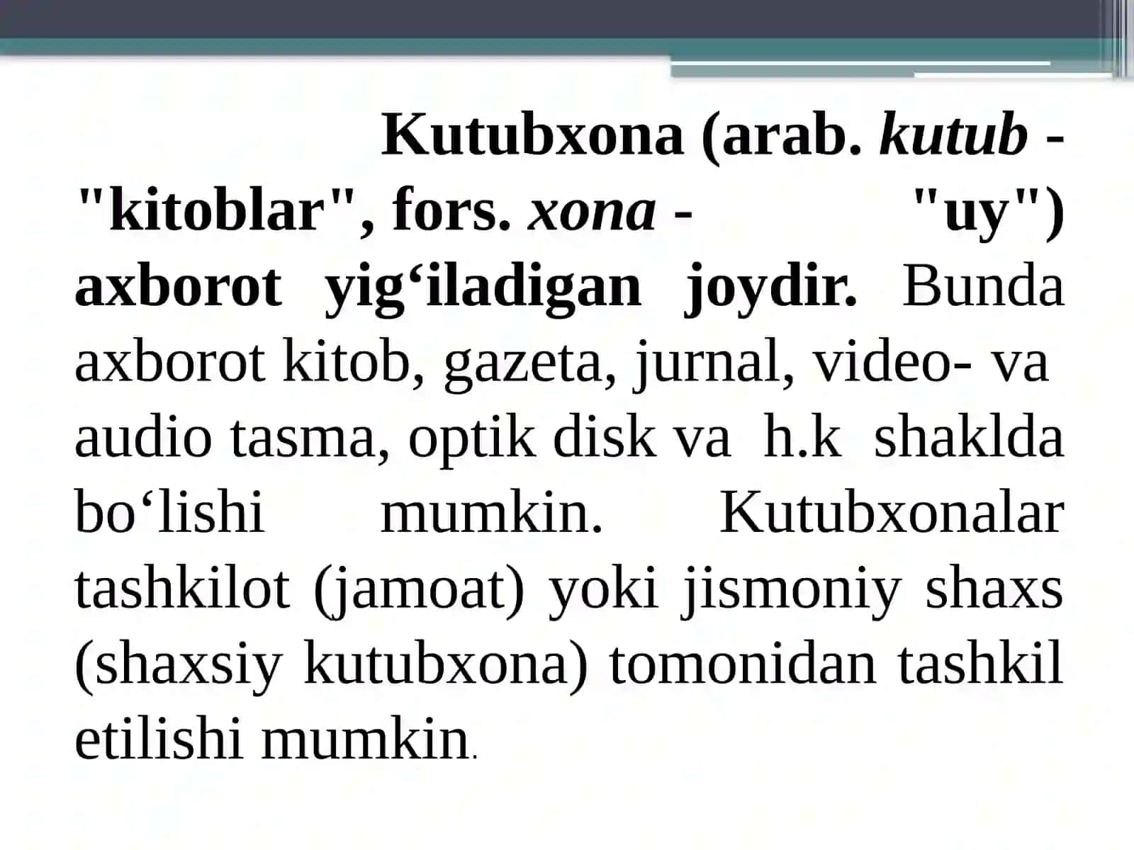 Kutubxona va muzey - ta`lim,tarbiyavaaxborotmaskani 4