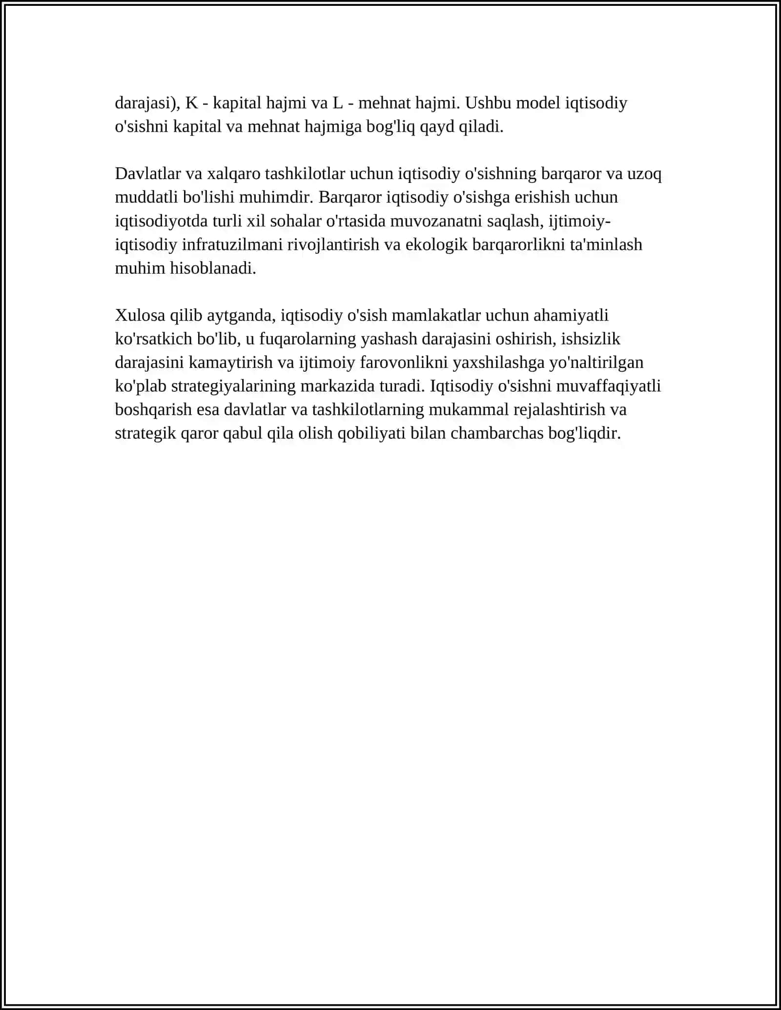 Iqtisodiy O'sish 4