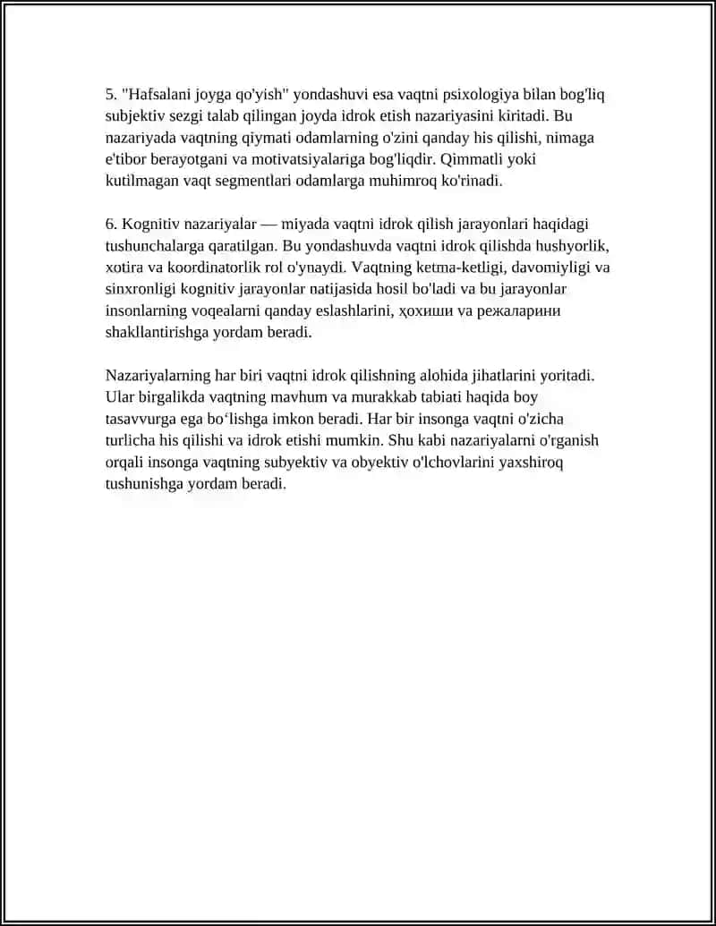 VAQTNI IDROK QILISH 4