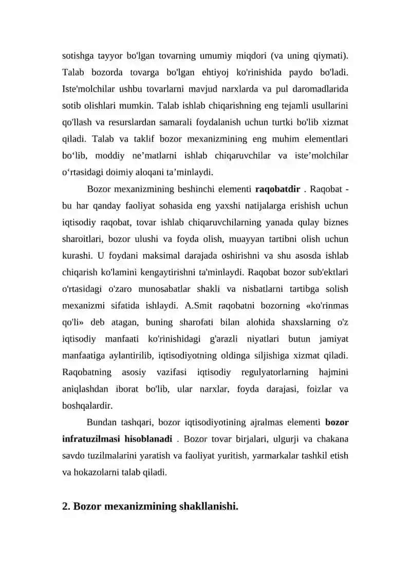 Bozor iqtisodiyoti modeli 4
