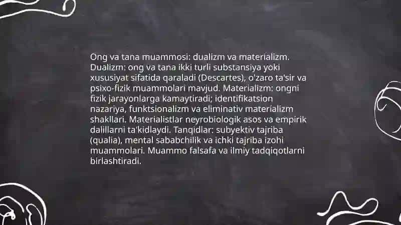 Ong falsafiy muammo sifatida 4