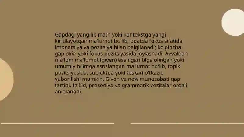 Gapning informatsion xususiyatlari 4
