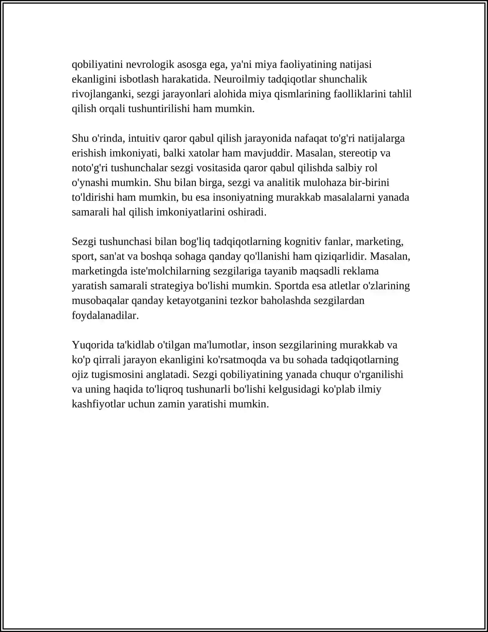 SEZGI XUSUSIYATLARI VA TURLARI 4