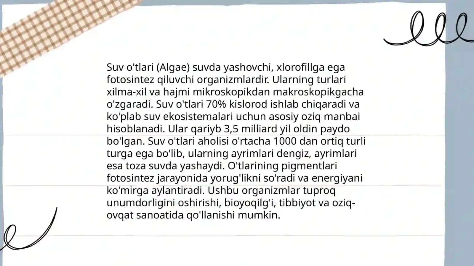 Suv o'tlari haqida taqdimot 4