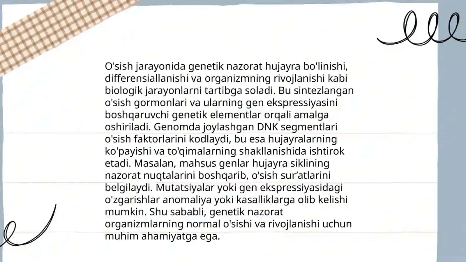 O'sish va rivojlanish geteroxroniyasi 4