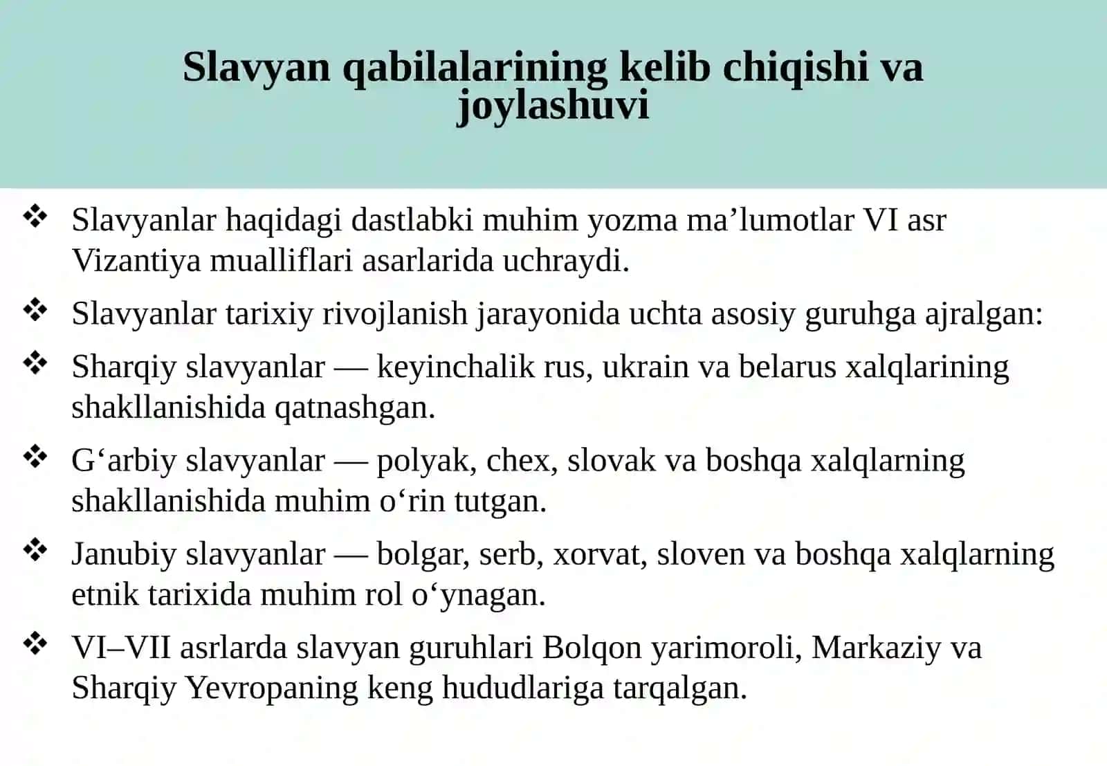 ILKSLAVYAN DAVLATLARI 4