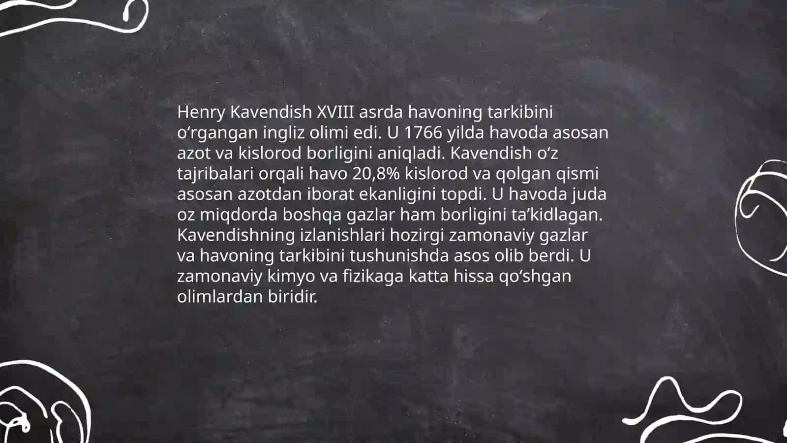 Kavendish Pristli va Sheele kashfiyotlari 4