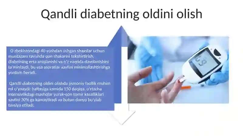 Qandli diabetning diagnostikasi va davolash usullari 4