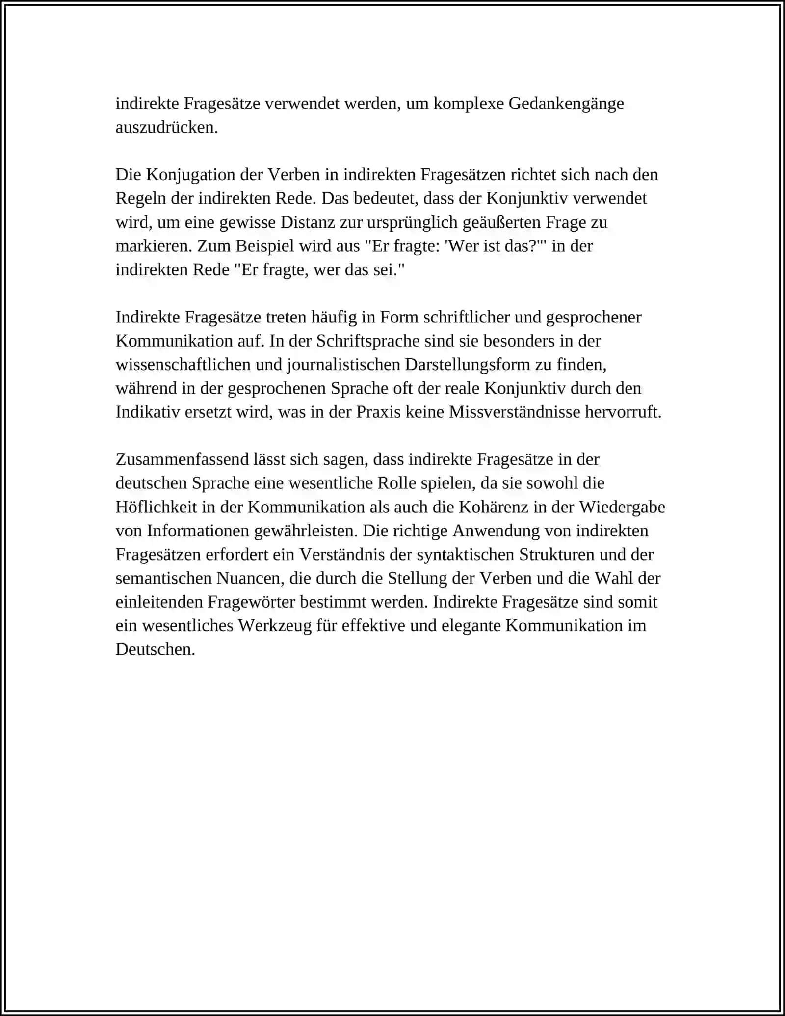 GRAMMATIK: NEBENSATZ:INDIREKTE FRAGESÄTZE 4