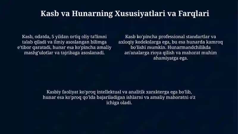Kasb va mutaxasislik tushunchalari 4