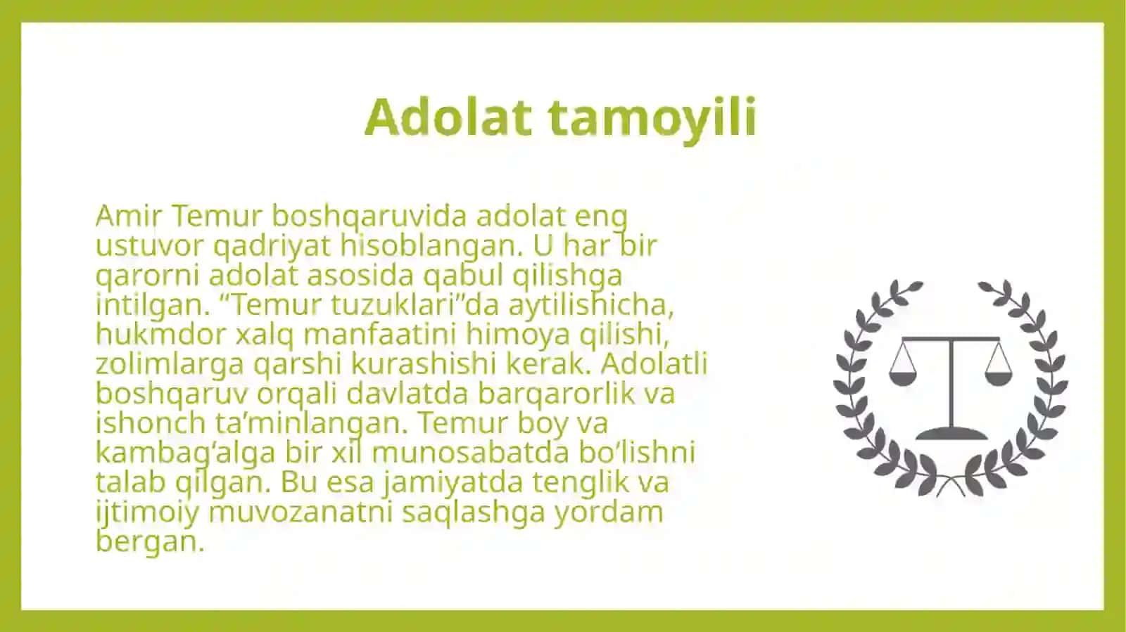 Amir Temur imperiyasida adolat va qonun “Temur tuzuklari” tahlili 4