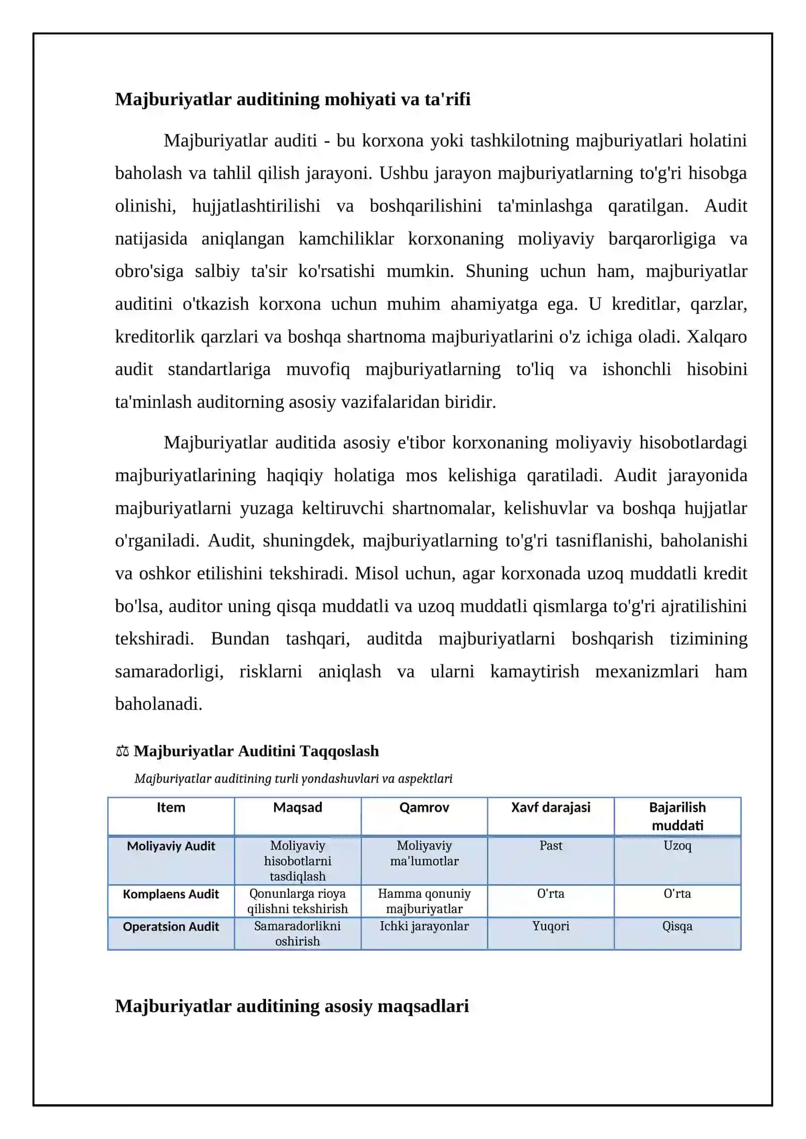 Majburiyatlar auditi 4