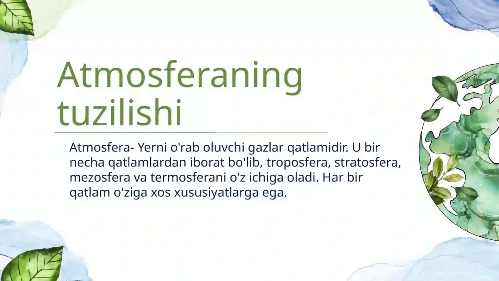 Atmosfera Ifloslanishi 4