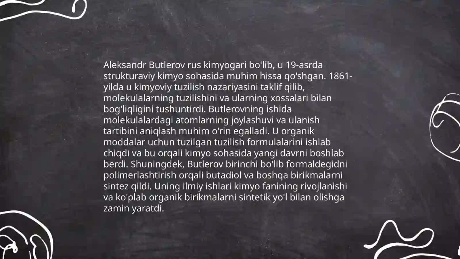 Aleksandr Mixaylovich Butlerovning hayoti 4