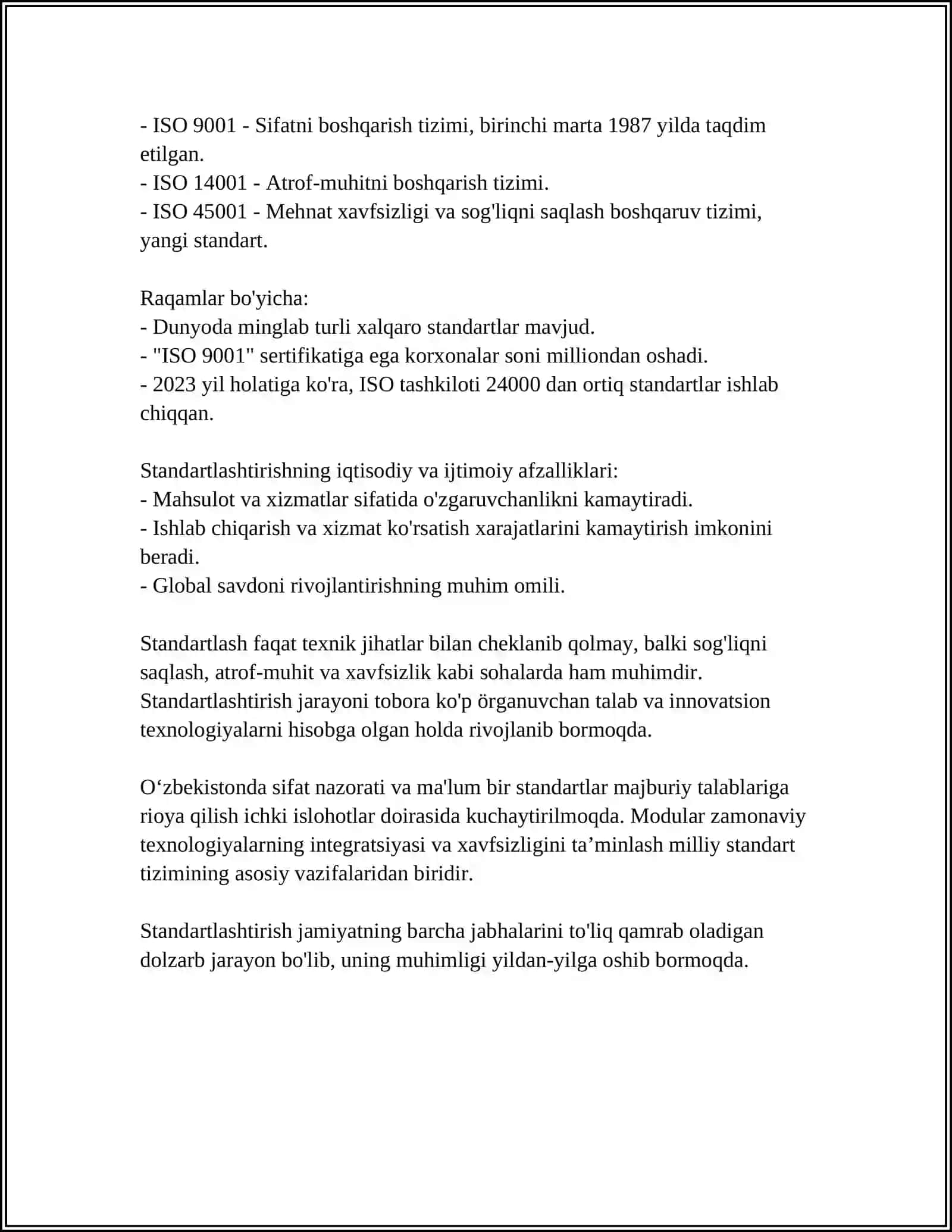 Standartlashtirish tizimi 4