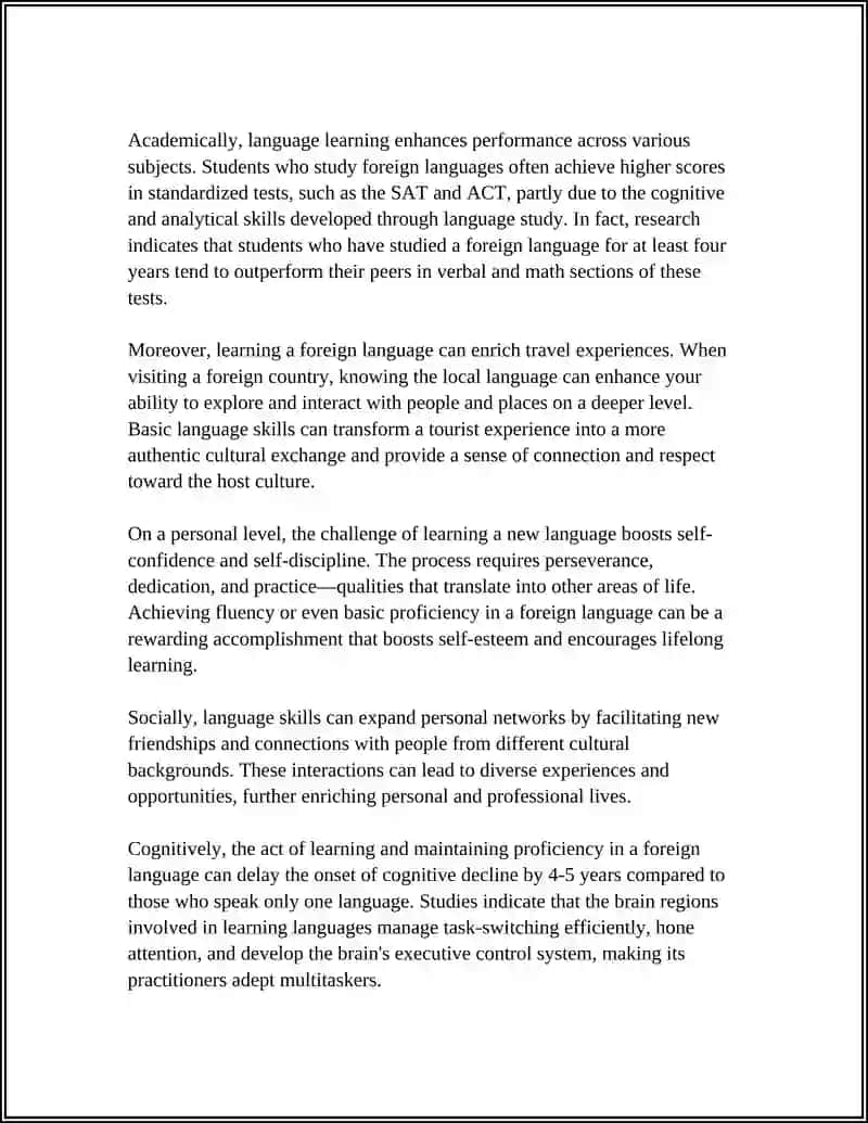 Benefits of learning foreign languages 4