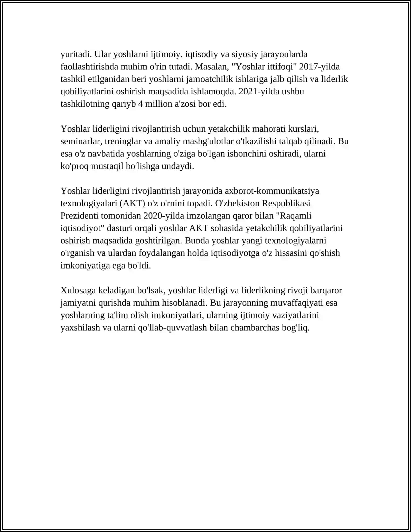 KELAJAK YOSHLAR QOʻLIDA 4