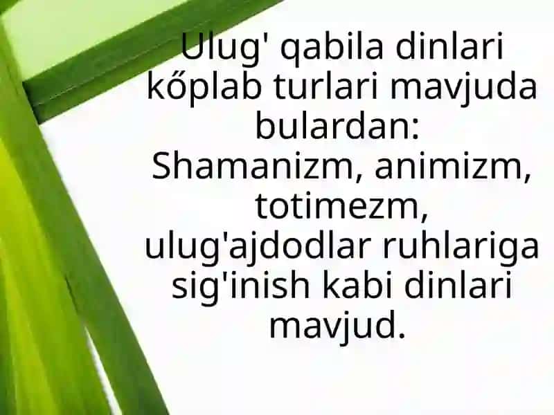 Urug'qabiladinlari haqida 4