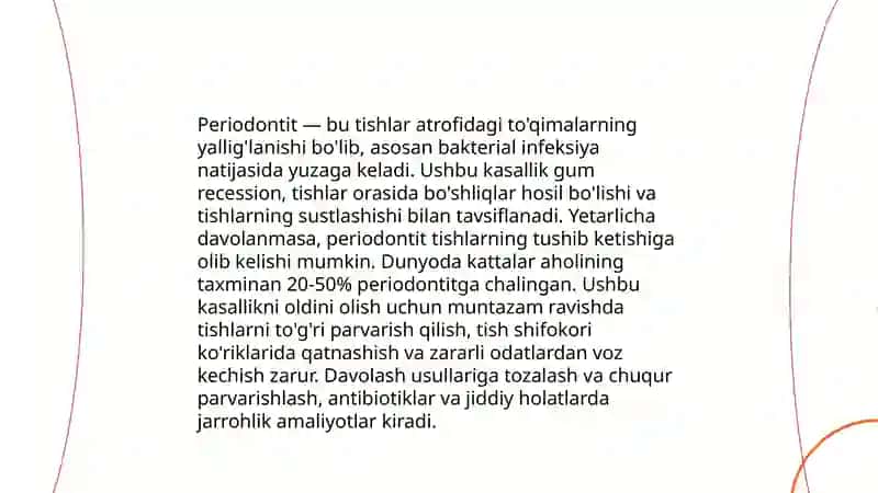 Tish kasalliklari va ularning davolash usullari 4