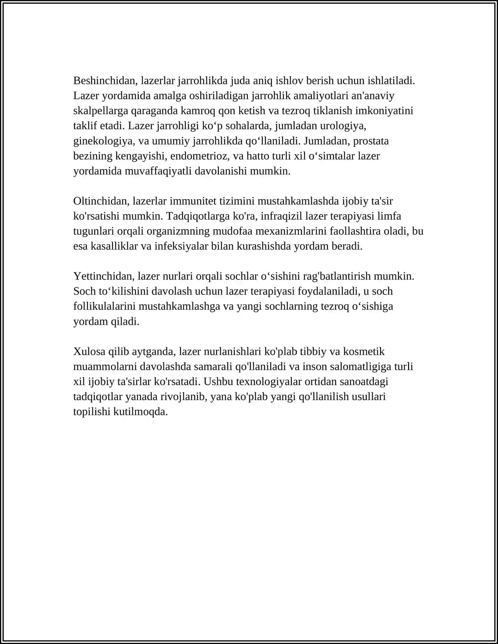 LAZER NURLANISHLAR INSONGA FOYDASI VA ZARARI 4