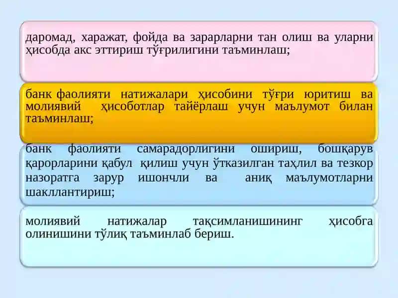 “Банклар фаолиятининг молиявий натижалари ҳисоби” 4