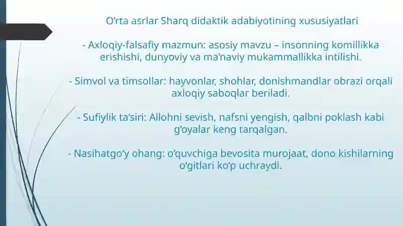 O’rtaasrlar Sharq didaktika dabiyoati 4