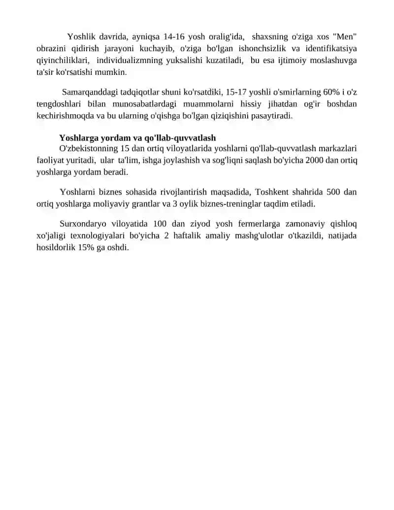 Yoshlik davri va uning oʻziga xos xususiyatlari 4