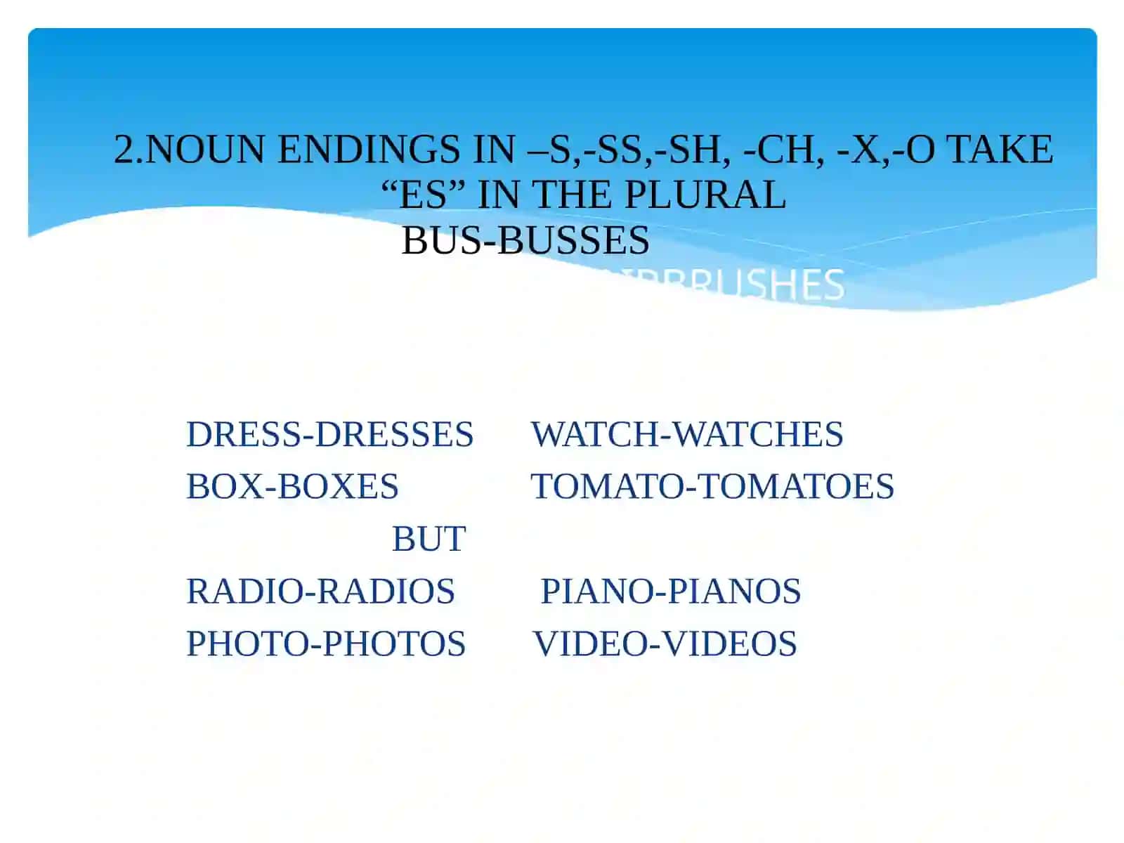 PLURALS OF COUNTABLE NOUNS 4