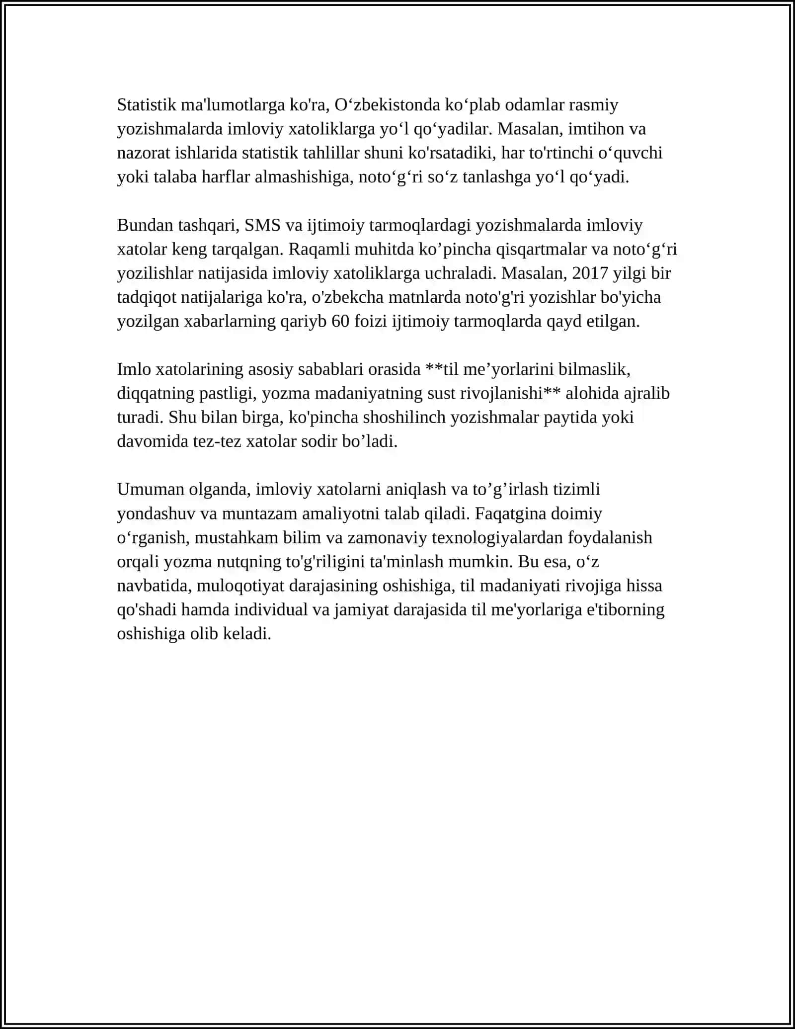 IDENTIFYING AND CORRECTING COMMON GRAMMATICAL ERRORS 4