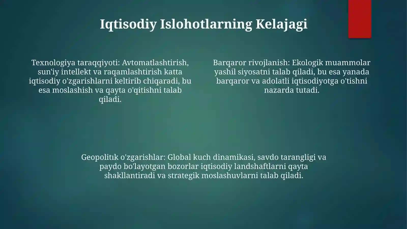 Iqtisodiy islohotlar 4