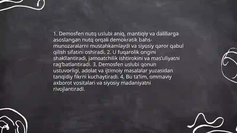 Demosfen notiqlik faoliyatini o‘rganishning ahamiyati 4