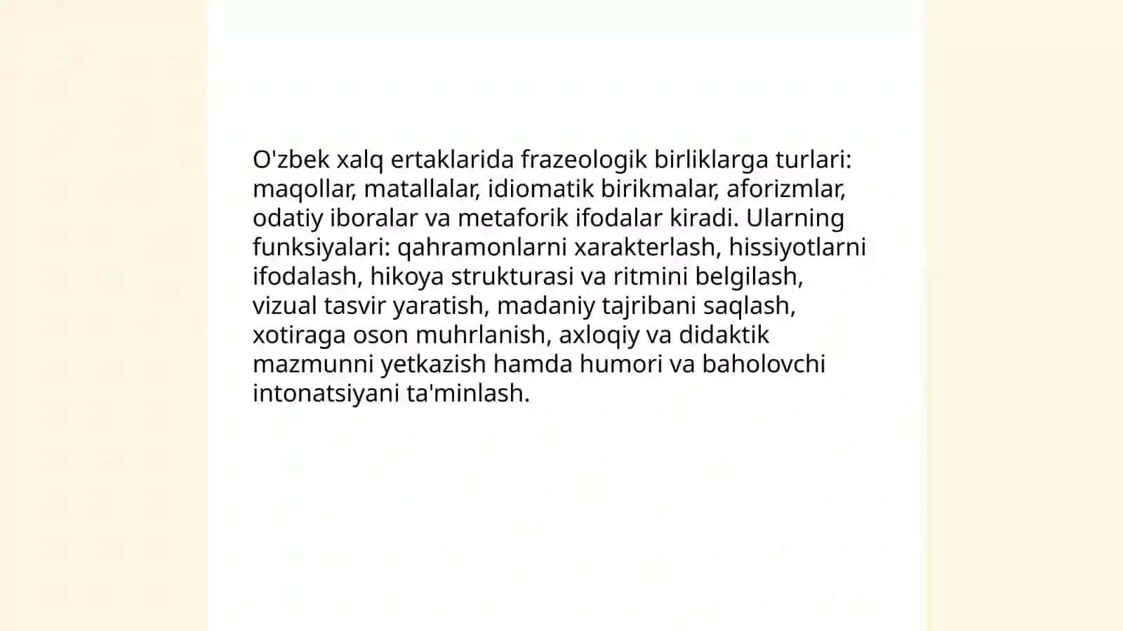 O'zbek xalq ertaklarda leksik freazologik xususiyatlar 4