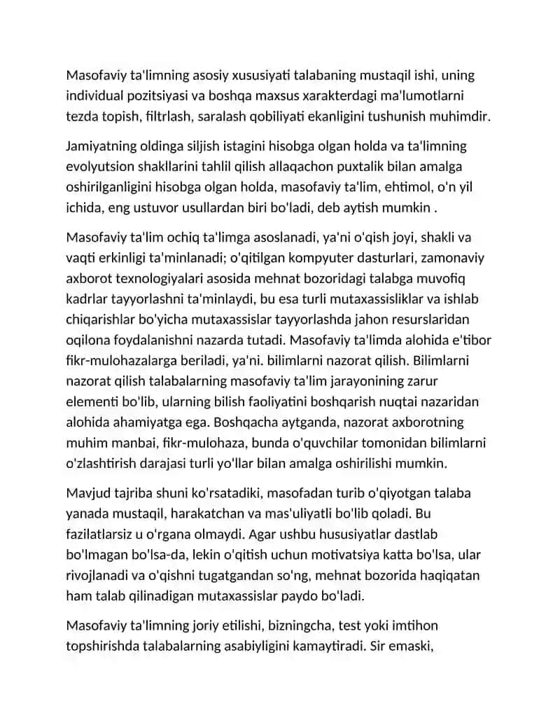 Masofaviy ta’limda o‘qitishning kreativligi 4
