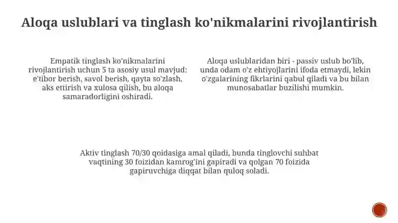 Muloqotda muammolarni tahlil qilish va ularni yechish 4