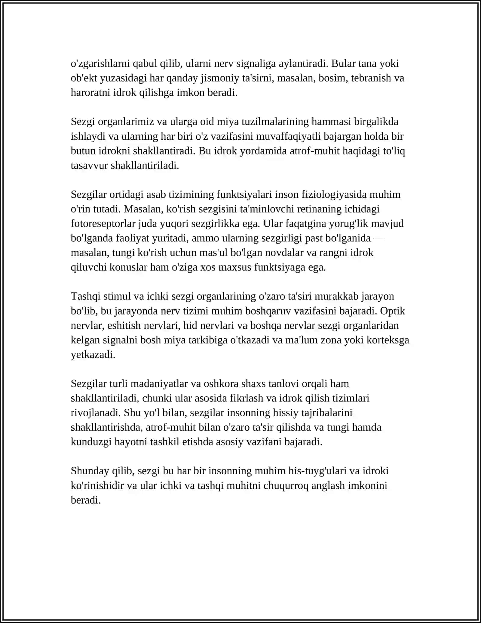 SEZGI HAQIDA UMUMIY TUSHUNCHA 4