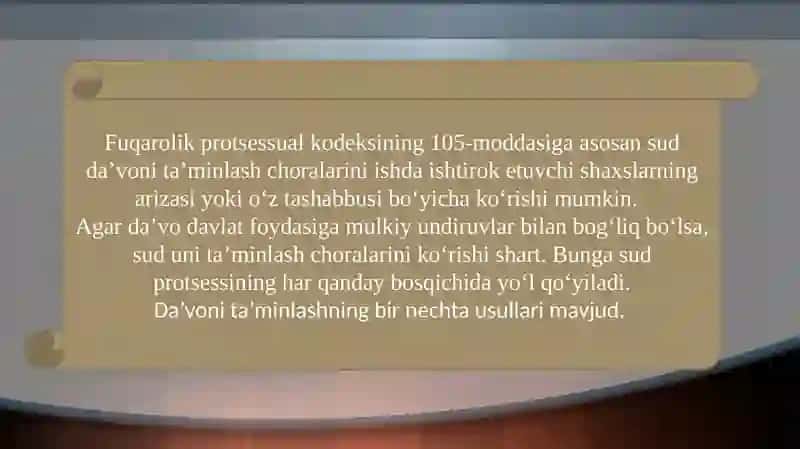 DAVONI TAMINLASH 4