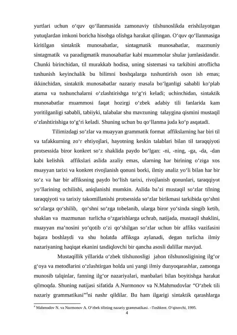 SINTAKTIK ALOQA VA SINTAKTIK MUNOSABAT 4