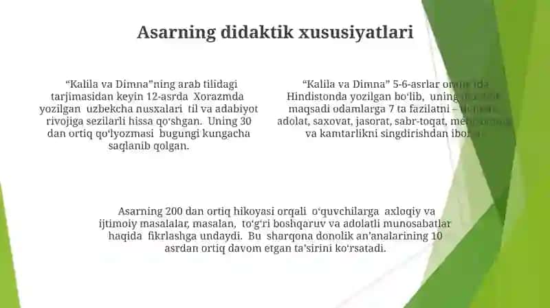 Kalila va Dimna asari tahlili 4